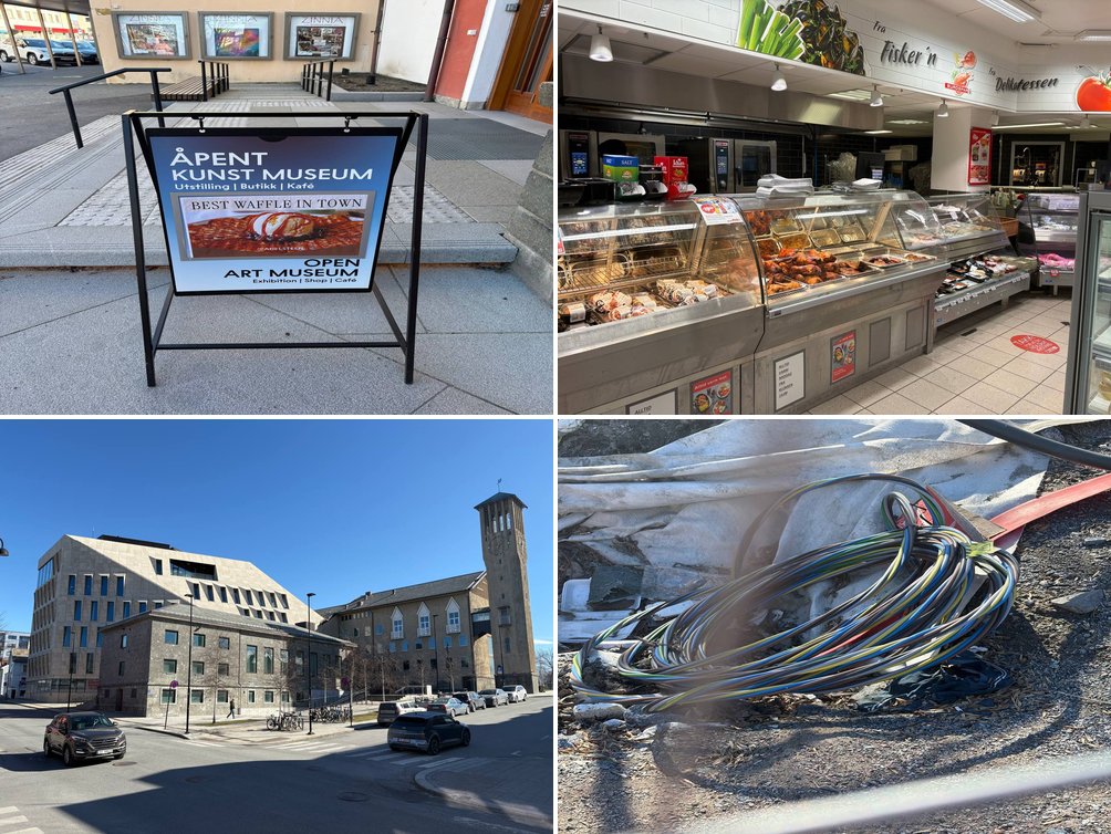 Bodø - vafle, Spar, radnice, kabely